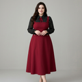 Patchwork Faux Two-piece Dress