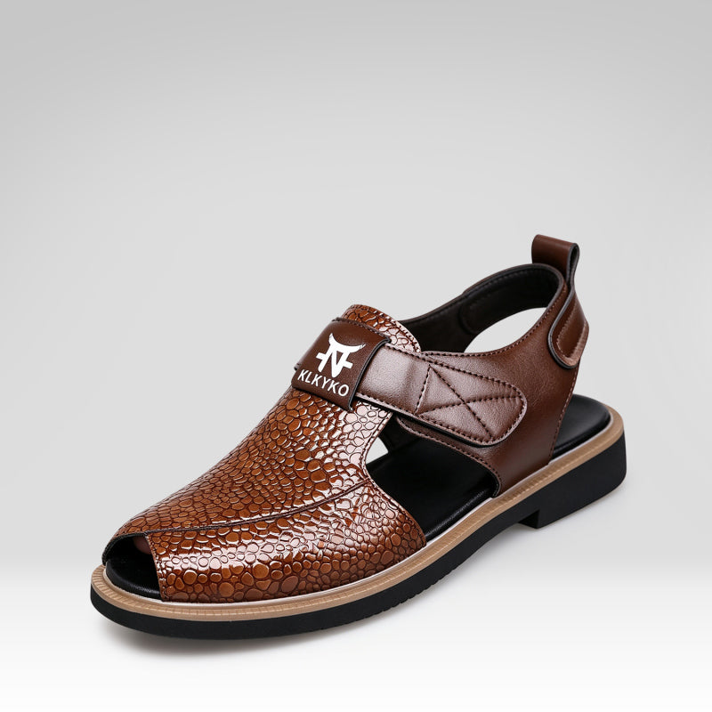Peep-toe Roman Sandals