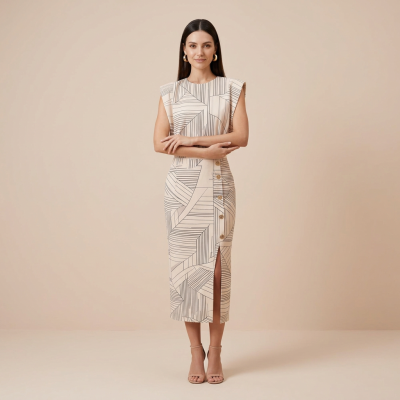 High-end Striped Dress