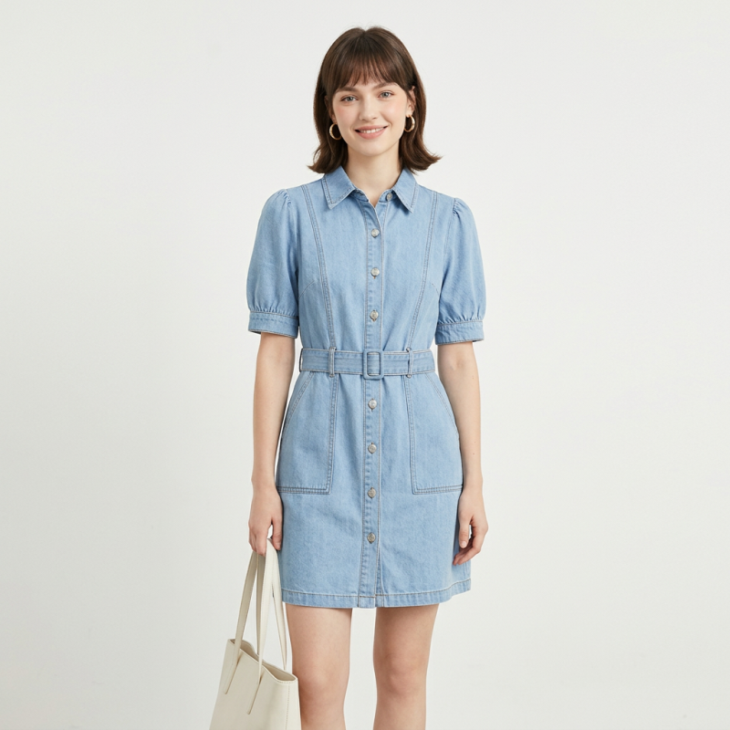 Fitted Denim Dress