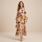 Ruffled Chiffon Dress
