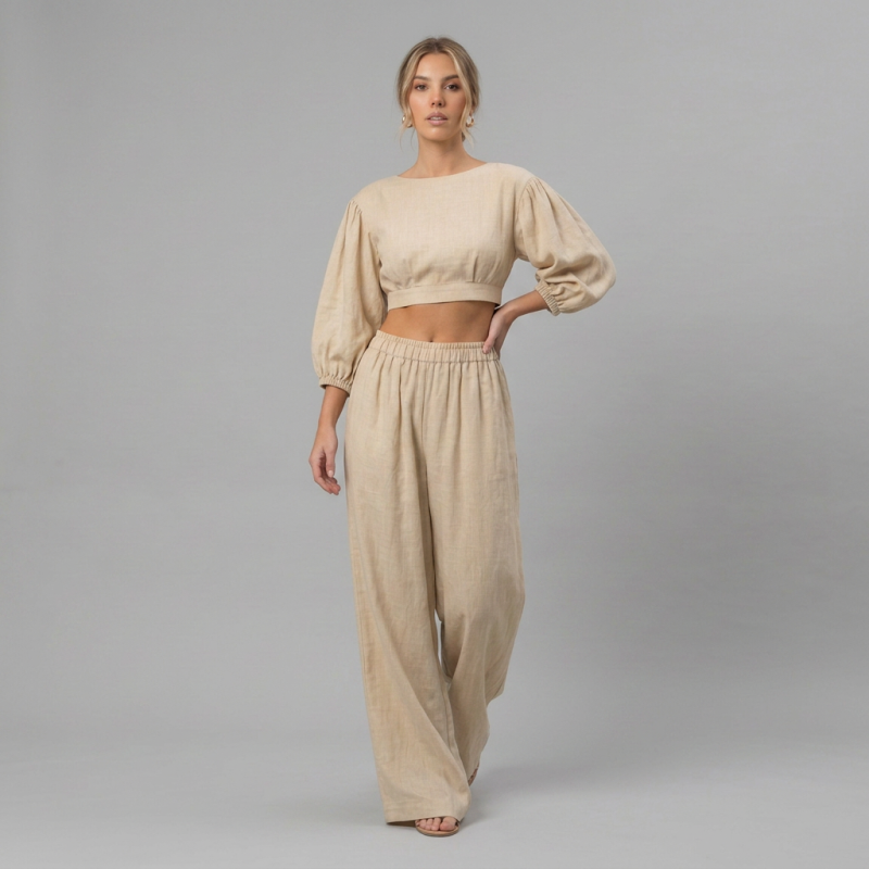 Stylish Crop Top Set