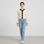 Crew Neck Cropped Sweater