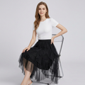 Ruffled Tulle Skirt