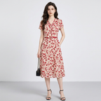 Floral Chiffon Midi Skirt