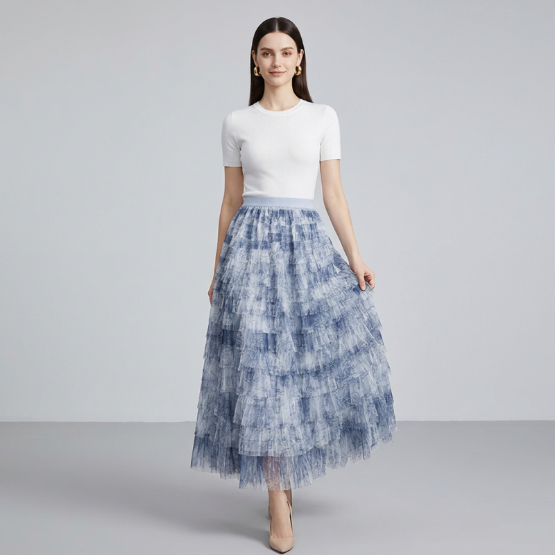 Tie-dye Tulle Skirt
