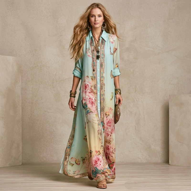 Retro Flowy Dress