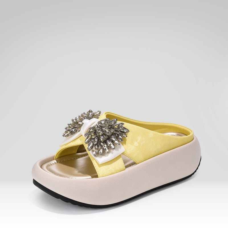Rhinestone Bow Sandals