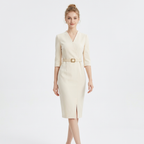 Elegant Three-quarter Sleeve Dress