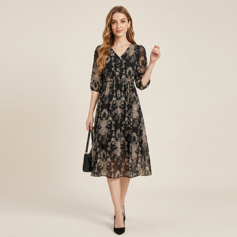 Elegant Floral Dress