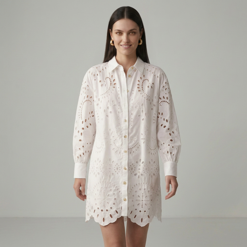 Loose-fitting Openwork Shirt