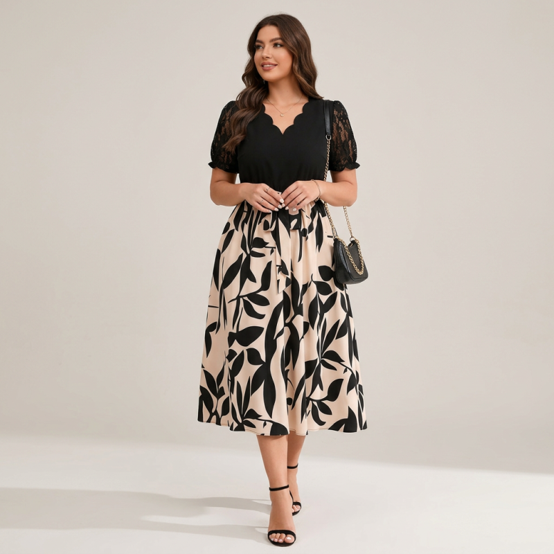 Elegant Patchwork Dress