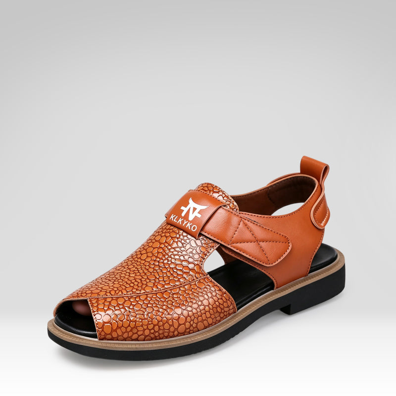 Peep-toe Roman Sandals