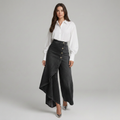 Denim Button-down Skirt Pants
