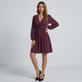 V-neck High-waisted Dress