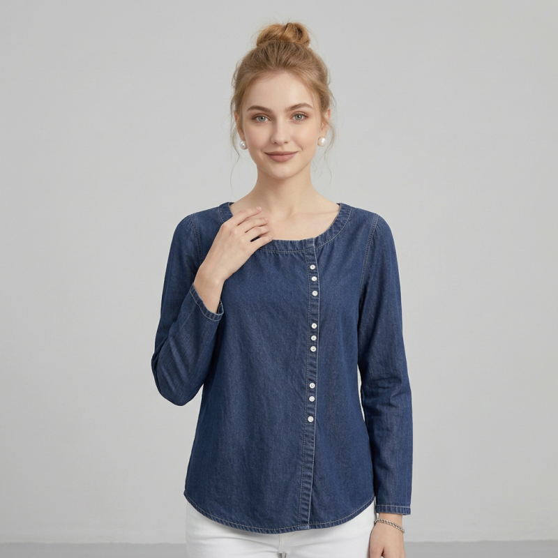 Retro Denim Top