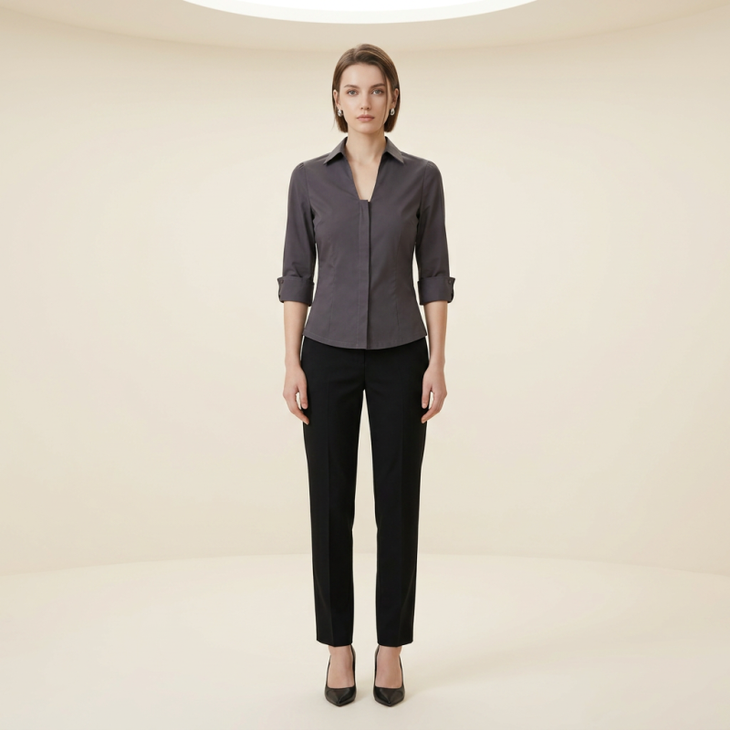 Old Money Style Waist-cinching Shirt