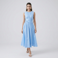 Sleeveless Dress With A Fitted Waist
