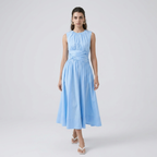 Sleeveless Dress With A Fitted Waist