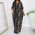 Loose-fitting Printed Short-sleeved Dress