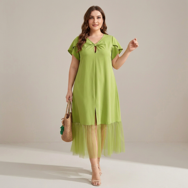 Mesh Patchwork Dress