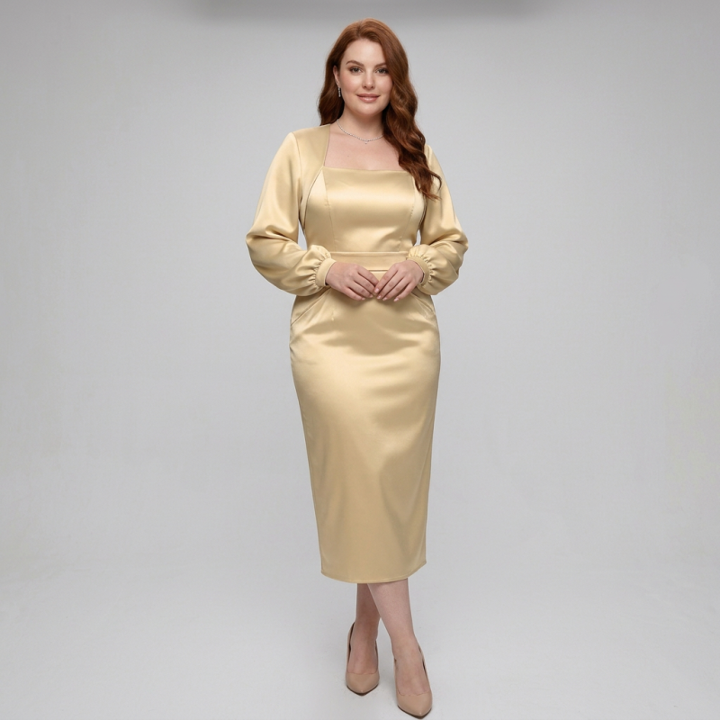 Elegant Waist-cinching Dress