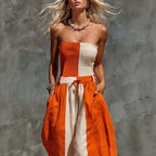 Bohemian Color-blocked Jumpsuit