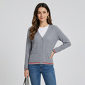 Stylish Color-blocked Striped Cardigan