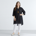 Loose-fitting Mid-length Short-sleeved Shirt