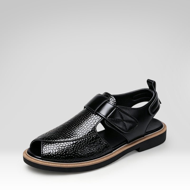 Peep-toe Roman Sandals