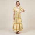 Full-length, Fitted Tiered Skirt
