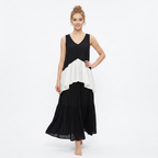 Retro Color-blocked Dress