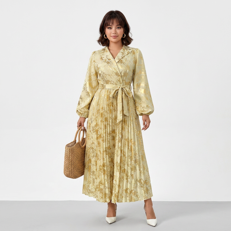 Elegant Pleated Dress