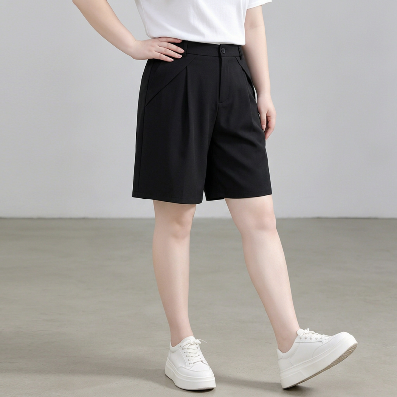 High-waisted Suit Shorts