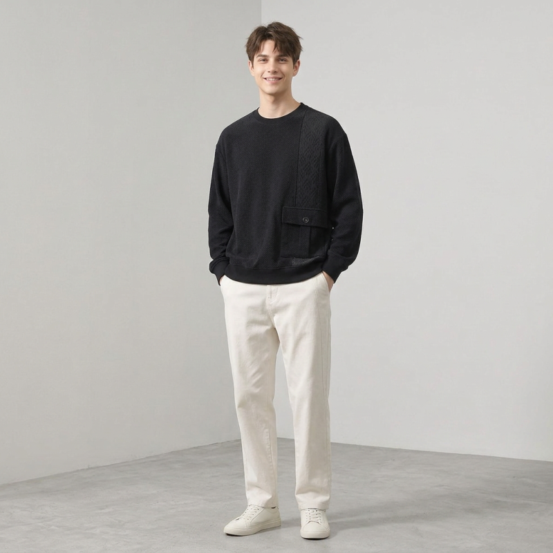 Crew Neck Casual Sweatshirt