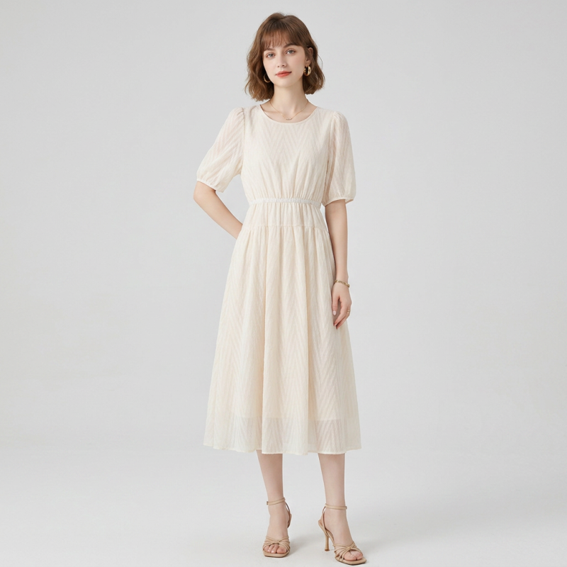 Round Neck Elegant Dress