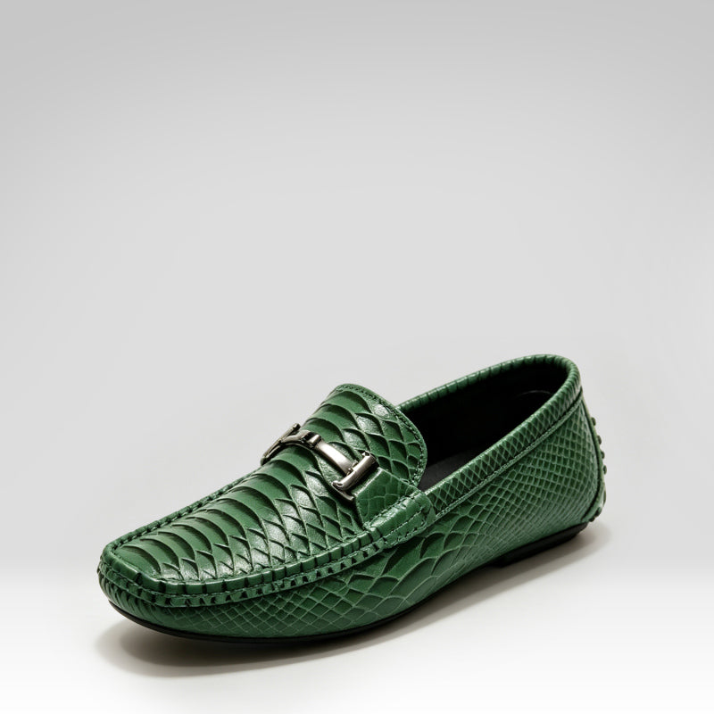 Crocodile-print Men's Loafers