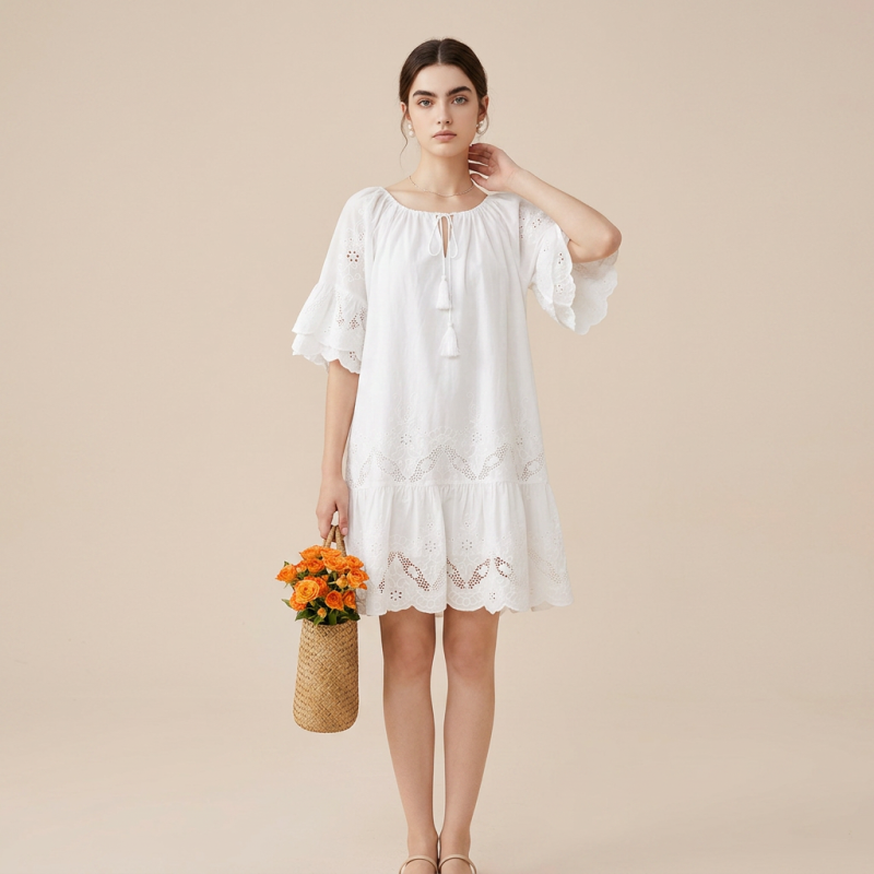 Lace Solid Color Dress