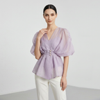V-neck Fitted Shirt