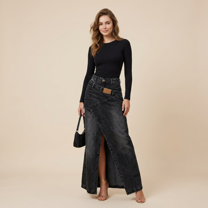Trendy Denim Skirt