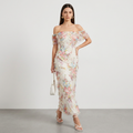 Floral Off-shoulder Maxi Dress