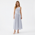 Striped Spaghetti Strap Maxi Dress