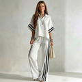 Loose-fitting Casual Striped Suit