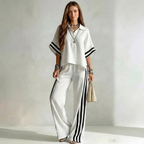 Loose-fitting Casual Striped Suit