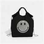 Smiley Face Rhinestone Shoulder Bag