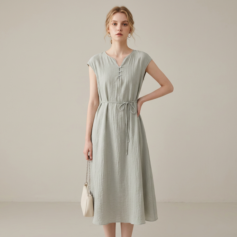 Breathable Waist-cinching Dress