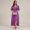 Printed Waist-cinching Dress