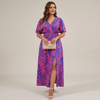 Printed Waist-cinching Dress