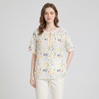 Printed Cutout T-shirt