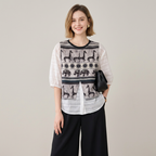 Faux Two-piece Printed Shirt